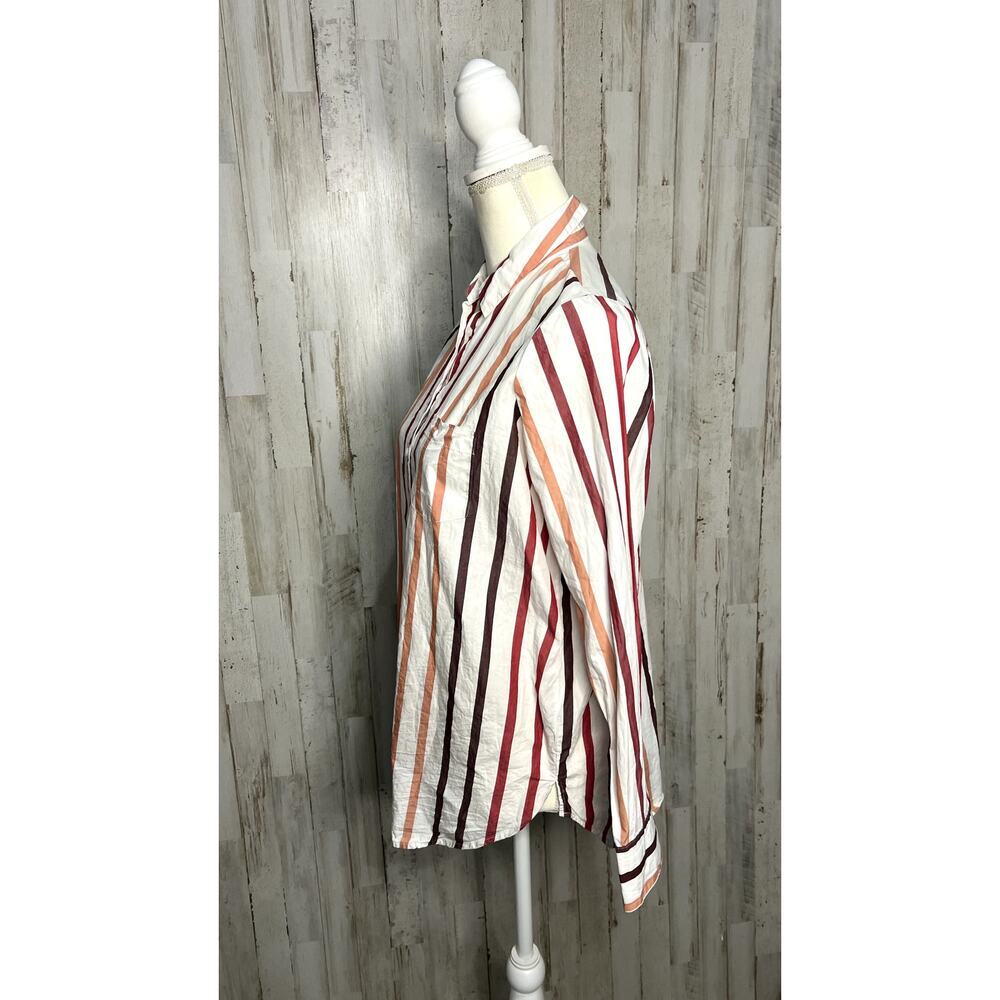 Madewell Women's XS Striped Button-Up Shirt Long Sleeve Casual Relaxed Fit - Picture 9 of 10